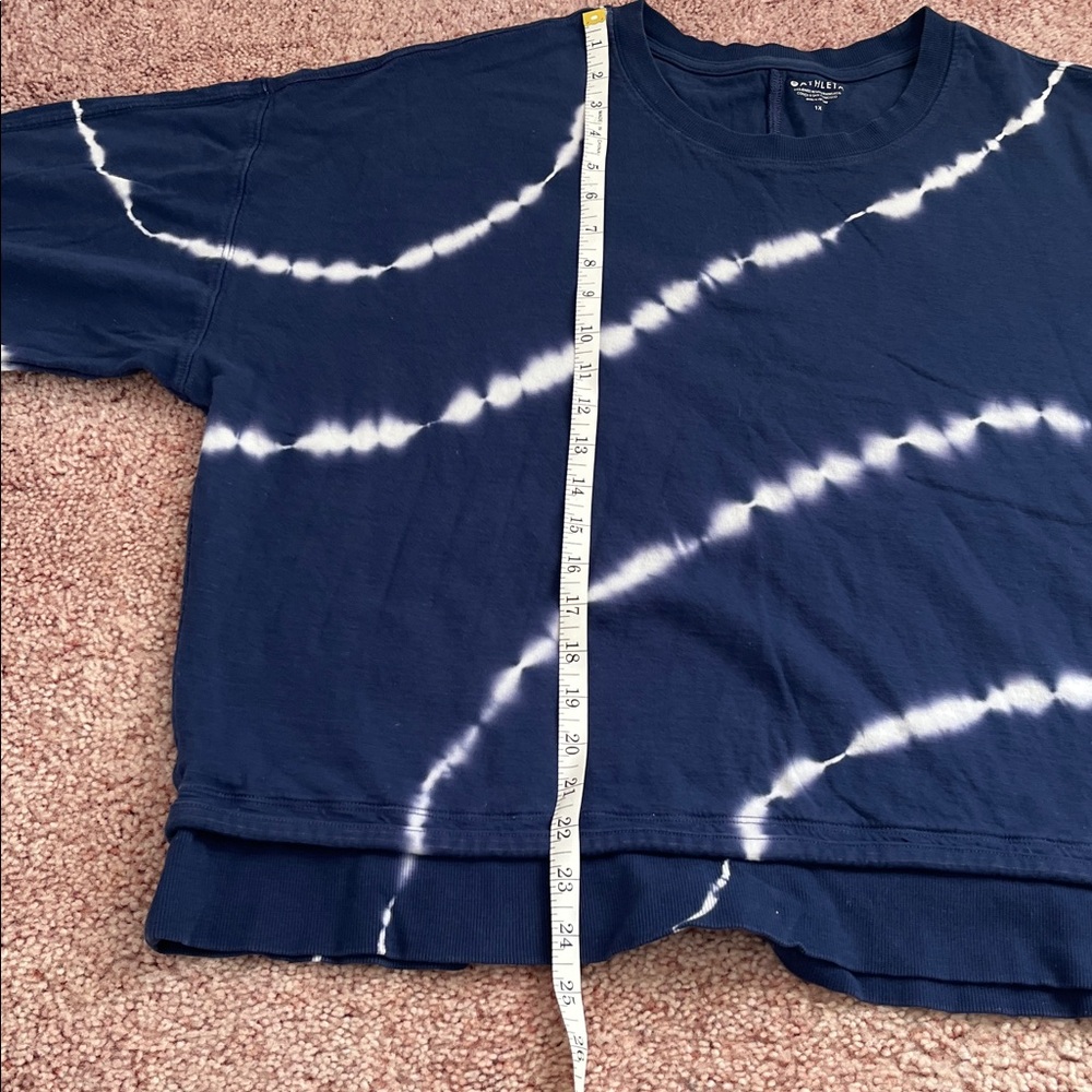 Athleta Navy Tie-Dye Sweatshirt - Picture 5 of 5